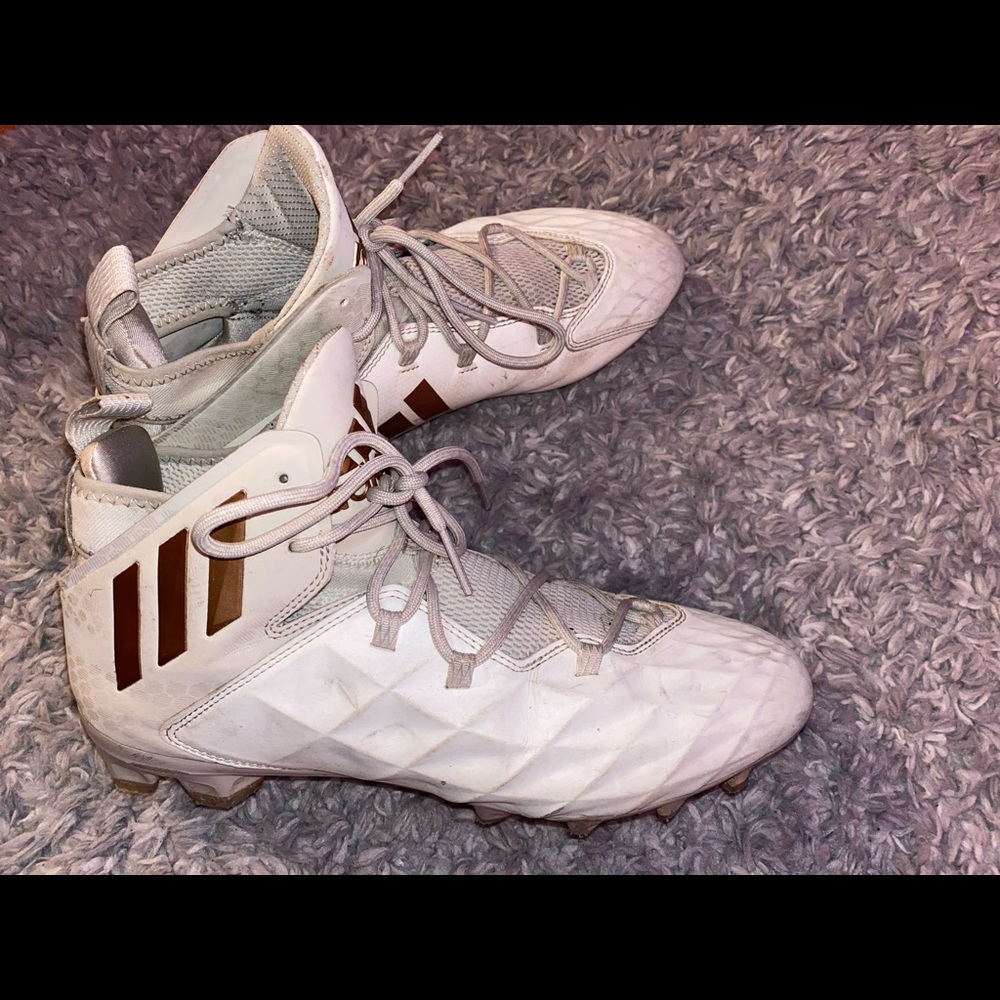 adidas Freak Lax Mid White/Gold Cleats Men’s 10.5